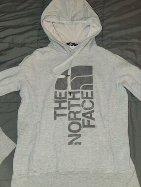 The North Face Light Gray Logo Hoodie
